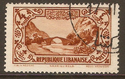 Lebanon 1924 3p on 60c Violet and blue. SG37.
